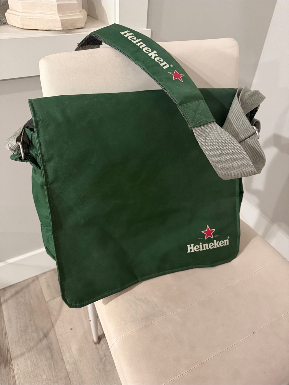 Dark Green Messenger Bag for Men